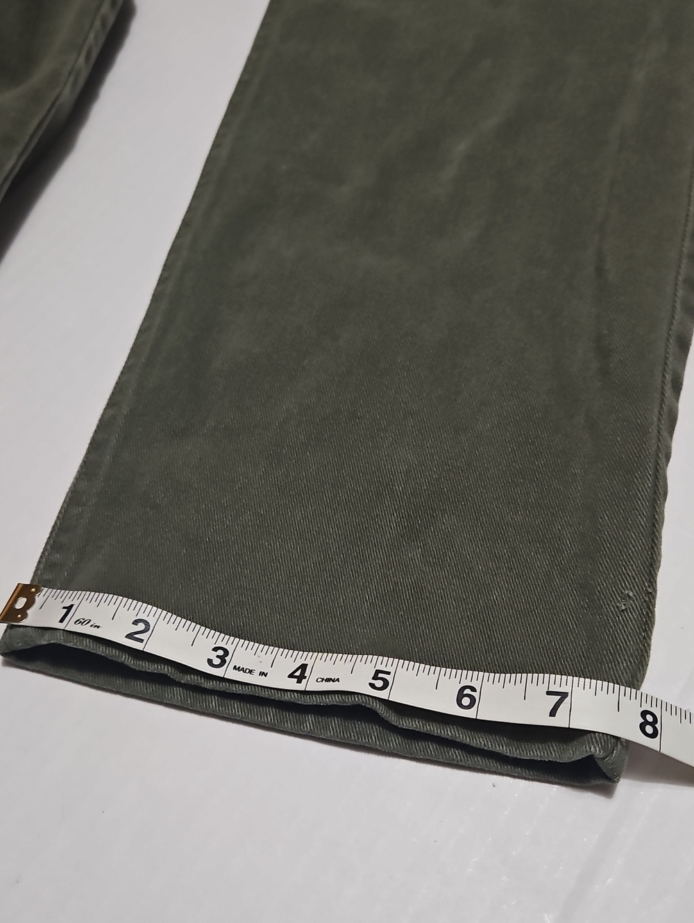 Lauren Jean Co Women's Dark Olive Green Straight Leg Jeans Pants Size 12 - Picture 8 of 13